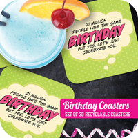 Coaster: Pop Life, 21 Million People Have the Same Birthday - Pack of 6