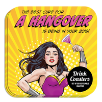 Coaster: Pop Life, The Best Cure for A Hangover is Being in Your 20's - Pack of 6
