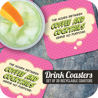 Coaster: Pop Life, The Hours Between Coffee and Cocktails - Pack of 6