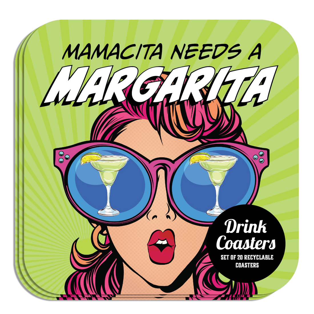 Coaster: Pop Life, Mamacita Needs a Margarita - Pack of 6
