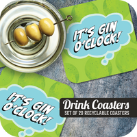 Coaster: Pop Life, It's Gin O'Clock - Pack of 6