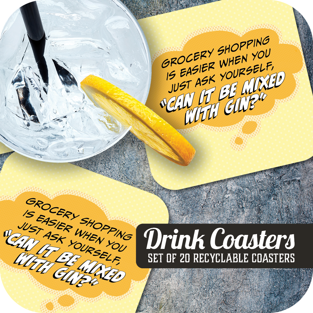 Coaster: Pop Life, Grocery Shopping is Easier When You Just Ask Yourself - Pack of 6