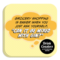 Coaster: Pop Life, Grocery Shopping is Easier When You Just Ask Yourself - Pack of 6