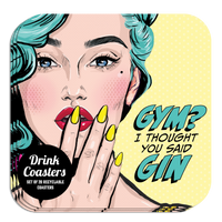 Coaster: Pop Life, Gym? I Thought you Said Gin - Pack of 6