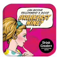 Coaster: Pop Life, Can Anyone Recommend a Good Breakfast Wine? - Pack of 6