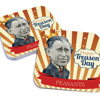 Coaster: Holiday, Happy Treason Day Peasants - Pack of 6