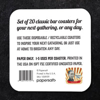 Coaster: Holiday, Happy Treason Day Peasants - Pack of 6