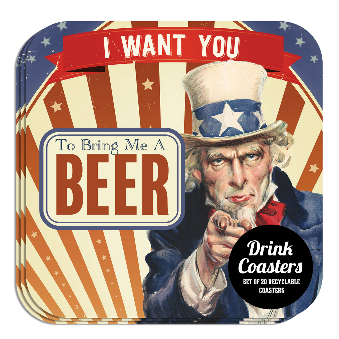 Coaster: Holiday, I Want You to Bring Me a Beer - Pack of 6