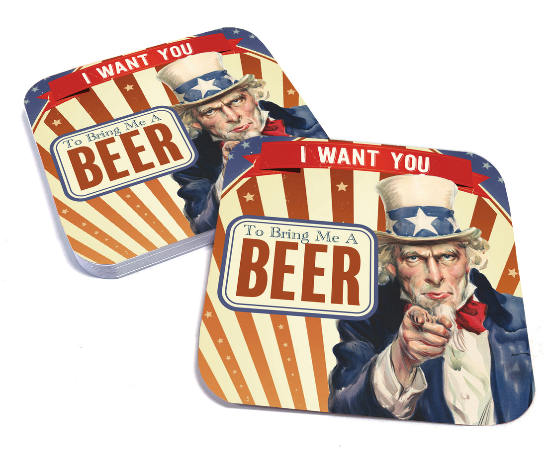 Coaster: Holiday, I Want You to Bring Me a Beer - Pack of 6
