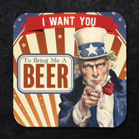Coaster: Holiday, I Want You to Bring Me a Beer - Pack of 6