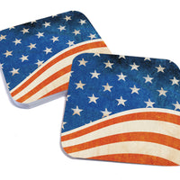 Coaster: Holiday, Rustic Flag - Pack of 6