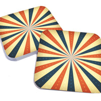Coaster: Holiday, Red White and Blue Starburst Pattern - Pack of 6
