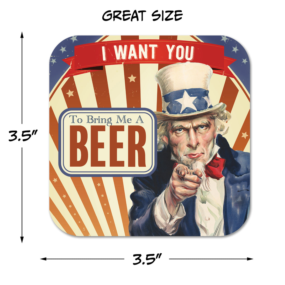 Coaster: Holiday, I Want You to Bring Me a Beer - Pack of 6