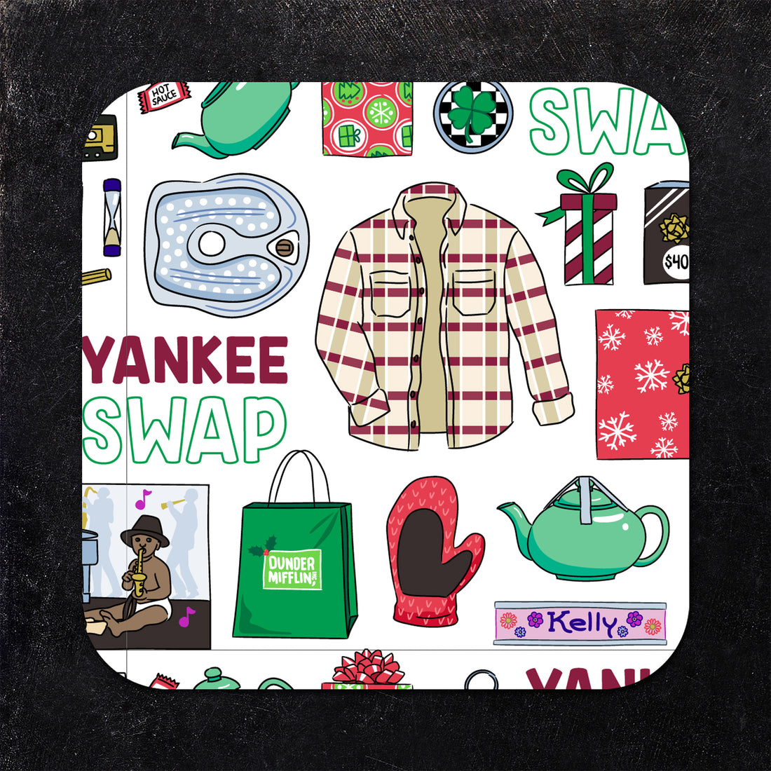 Coaster: The Office, The Office Holiday Coaster Set of 5 - Pack of 6