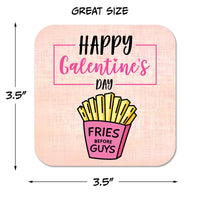 Coaster: Holiday, Galentines Fries Before Guys - Pack of 6