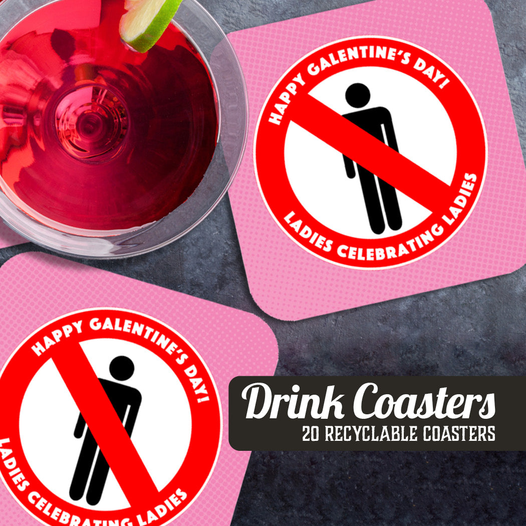 Coaster: Holiday, Galentines Ladies Celebrating Ladies - Pack of 6