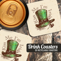 Coaster: Holiday, St. Patricks Kiss Me I'm Irish - Pack of 6