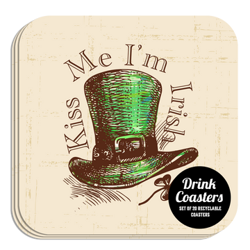 Coaster: Holiday, St. Patricks Kiss Me I'm Irish - Pack of 6