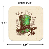 Coaster: Holiday, St. Patricks Kiss Me I'm Irish - Pack of 6