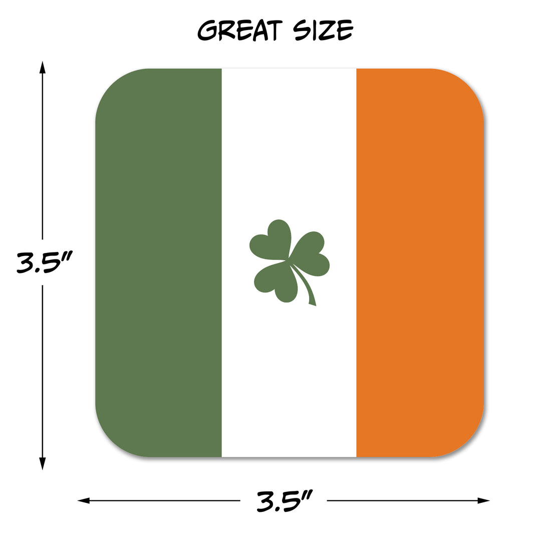 Coaster: Holiday, St. Patricks Irish Flag and Clover - Pack of 6
