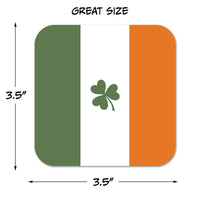 Coaster: Holiday, St. Patricks Irish Flag and Clover - Pack of 6