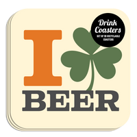 Coaster: Holiday, St. Patricks I Love Beer - Pack of 6