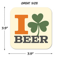 Coaster: Holiday, St. Patricks I Love Beer - Pack of 6