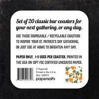 Coaster: Holiday, St. Patricks Clover Pattern - Pack of 6