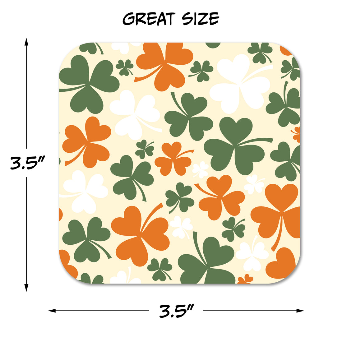 Coaster: Holiday, St. Patricks Clover Pattern - Pack of 6