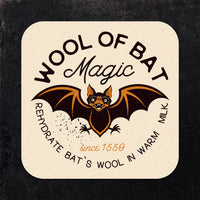 Coaster: Holiday, Halloween Witch Poison Bat Crow Set - Pack of 6