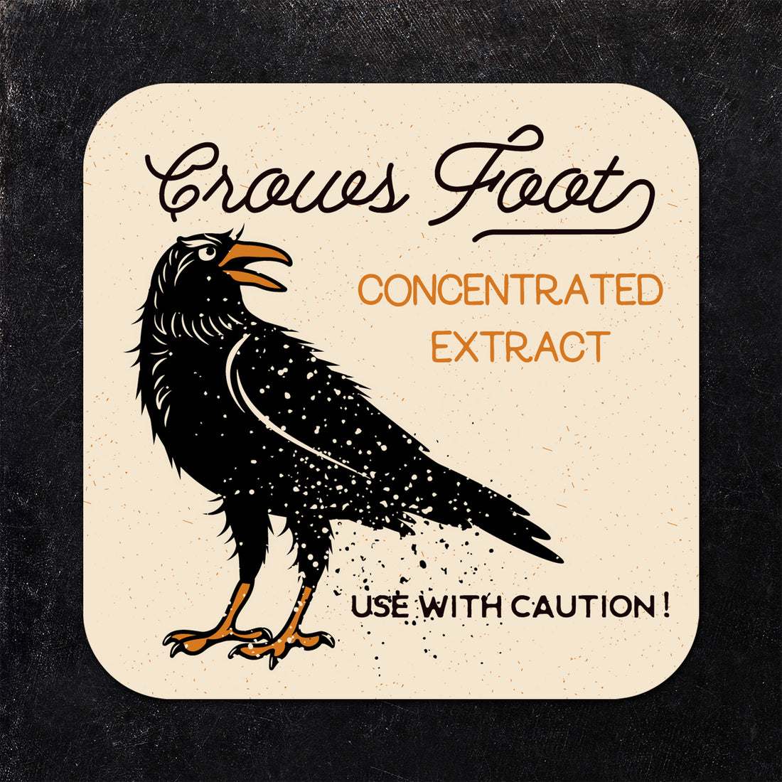 Coaster: Holiday, Halloween Witch Poison Bat Crow Set - Pack of 6