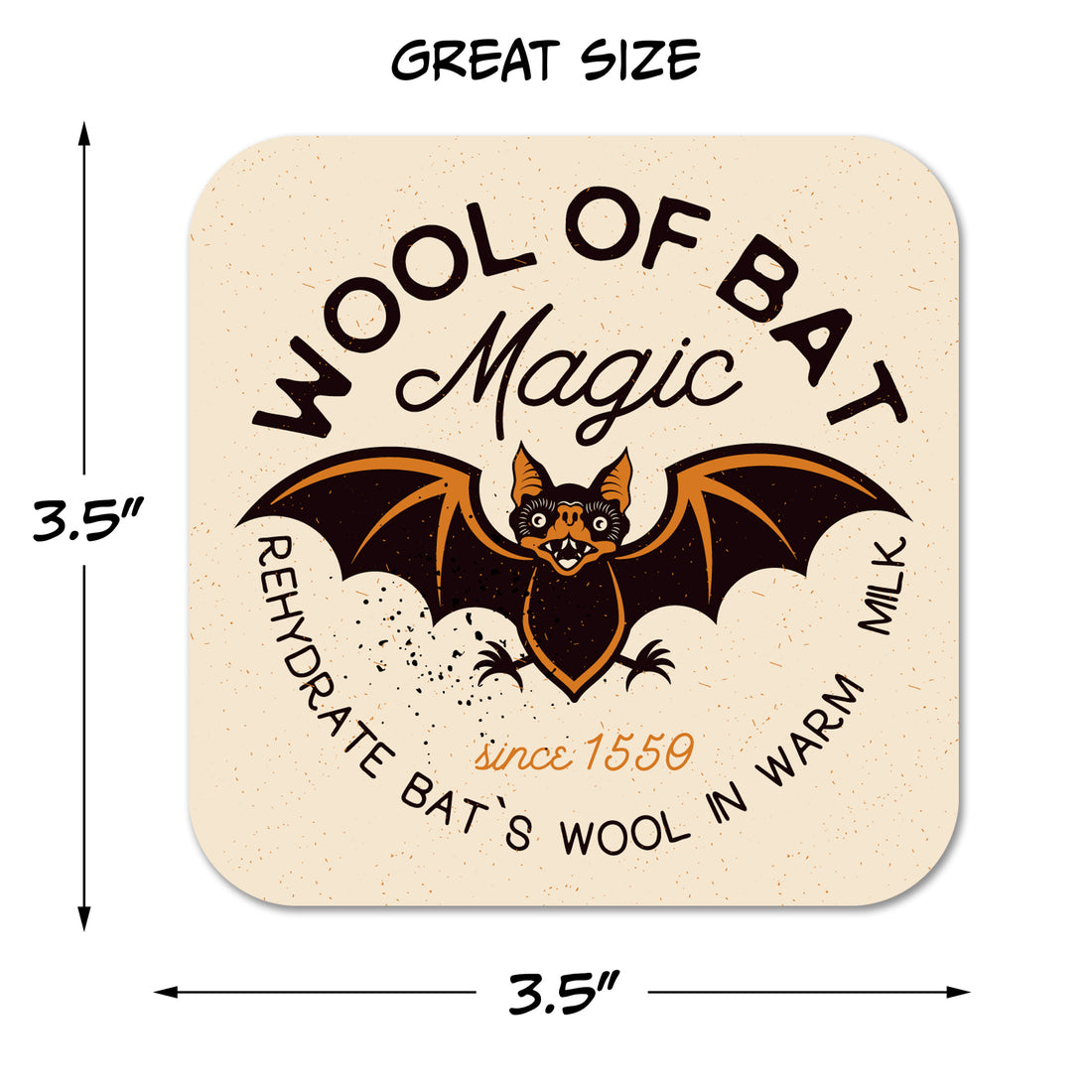 Coaster: Holiday, Halloween Witch Poison Bat Crow Set - Pack of 6