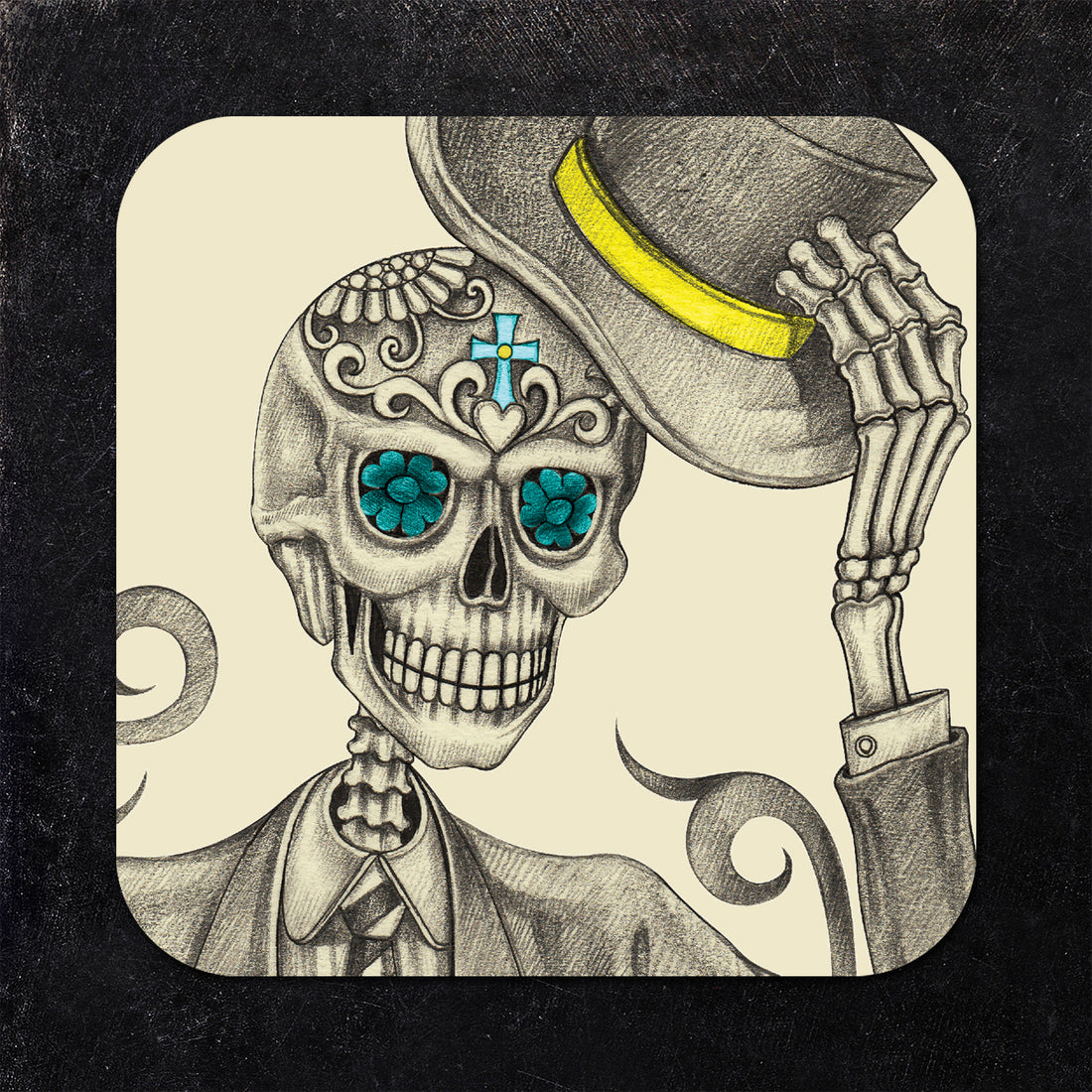 Coaster: Holiday, Day of the Dead Skeletons - Pack of 6