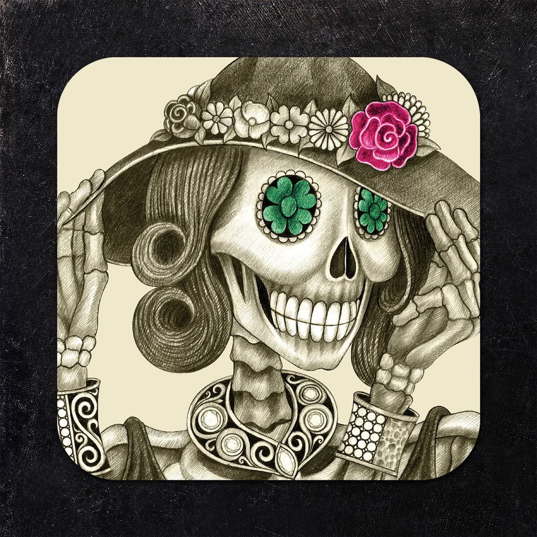 Coaster: Holiday, Day of the Dead Skeletons - Pack of 6