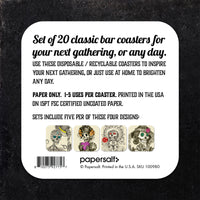 Coaster: Holiday, Day of the Dead Skeletons - Pack of 6