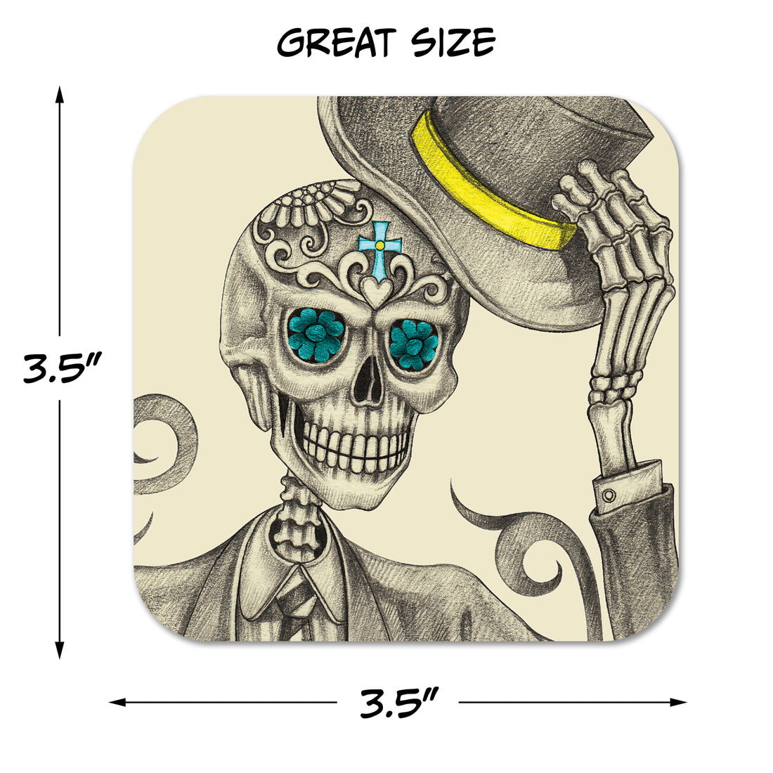 Coaster: Holiday, Day of the Dead Skeletons - Pack of 6