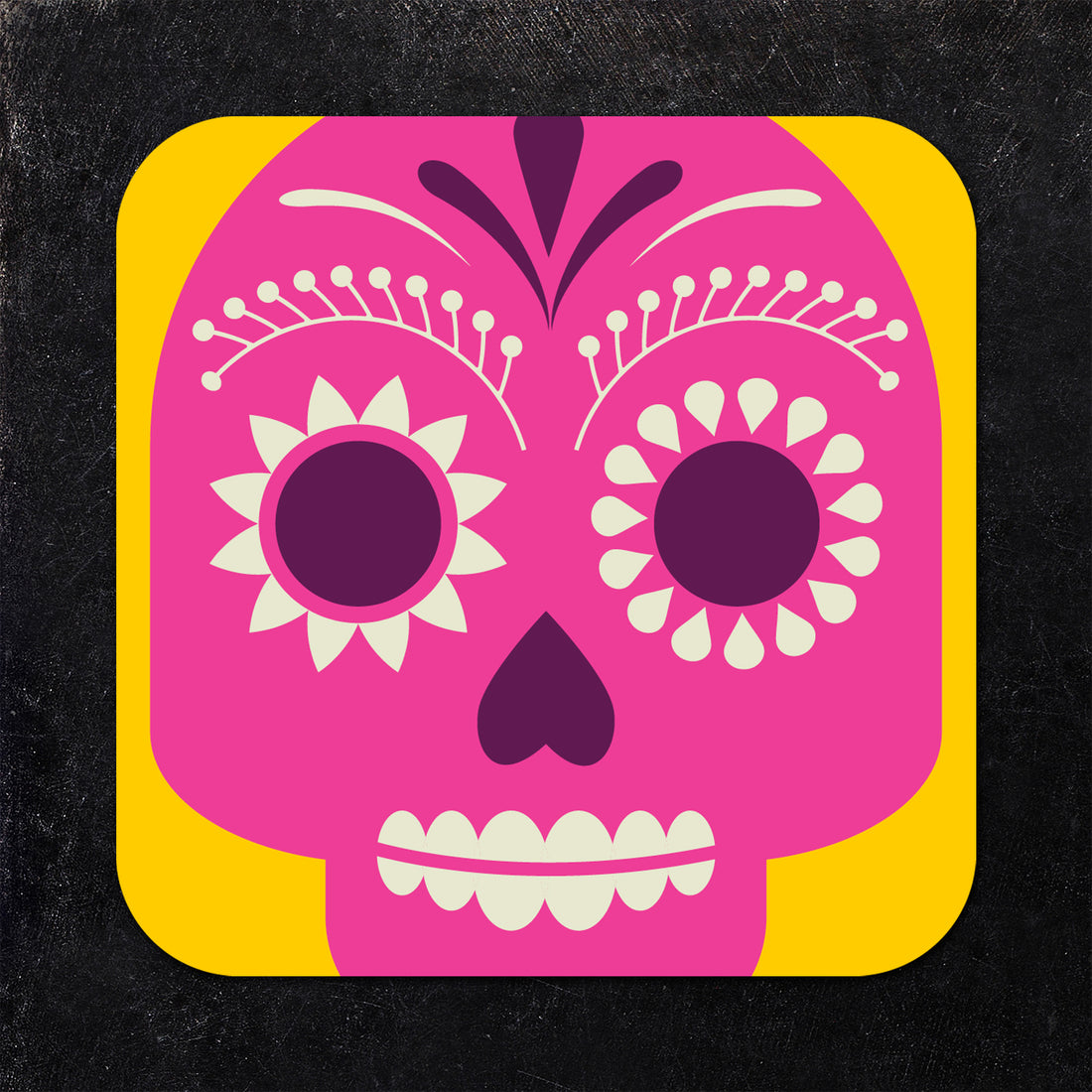 Coaster: Holiday, Day of the Dead Skulls - Pack of 6