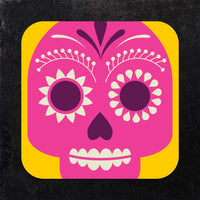 Coaster: Holiday, Day of the Dead Skulls - Pack of 6