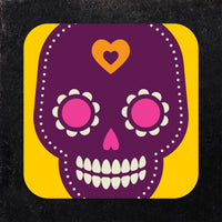 Coaster: Holiday, Day of the Dead Skulls - Pack of 6