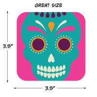 Coaster: Holiday, Day of the Dead Skulls - Pack of 6