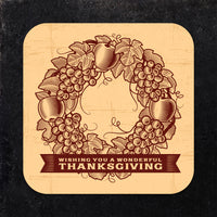 Coaster: Holiday, Thanksgiving Wishing You a Wonderful Thanksgiving - Pack of 6