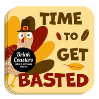 Coaster: Holiday, Thanksgiving Time to Get Basted - Pack of 6