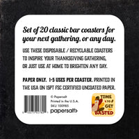 Coaster: Holiday, Thanksgiving Time to Get Basted - Pack of 6