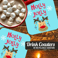 Coaster: Holiday, Christmas Holly Jolly - Pack of 6