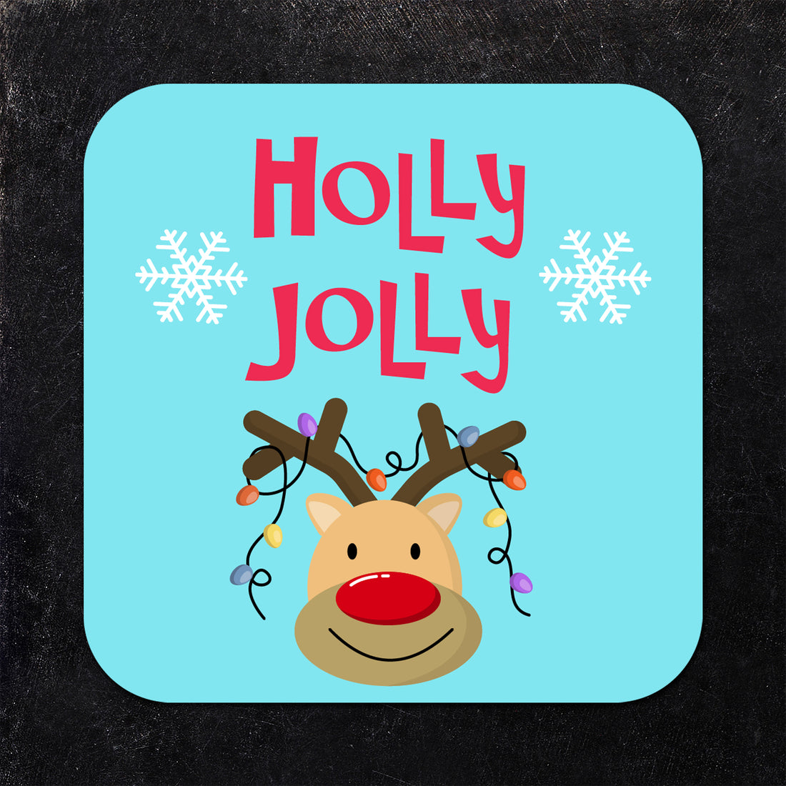 Coaster: Holiday, Christmas Holly Jolly - Pack of 6