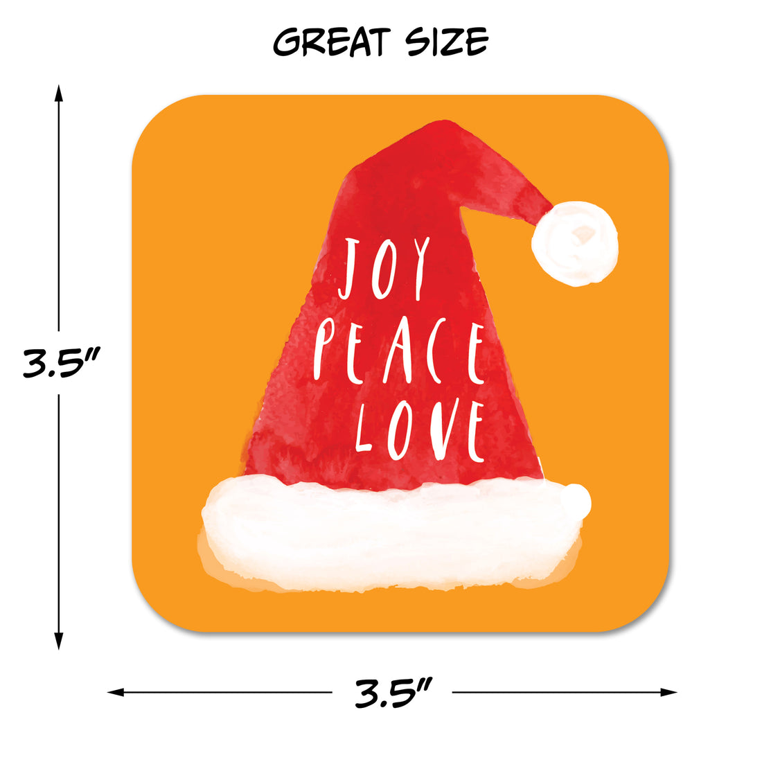 Coaster: Holiday, Christmas Joy Peace Love - Pack of 6