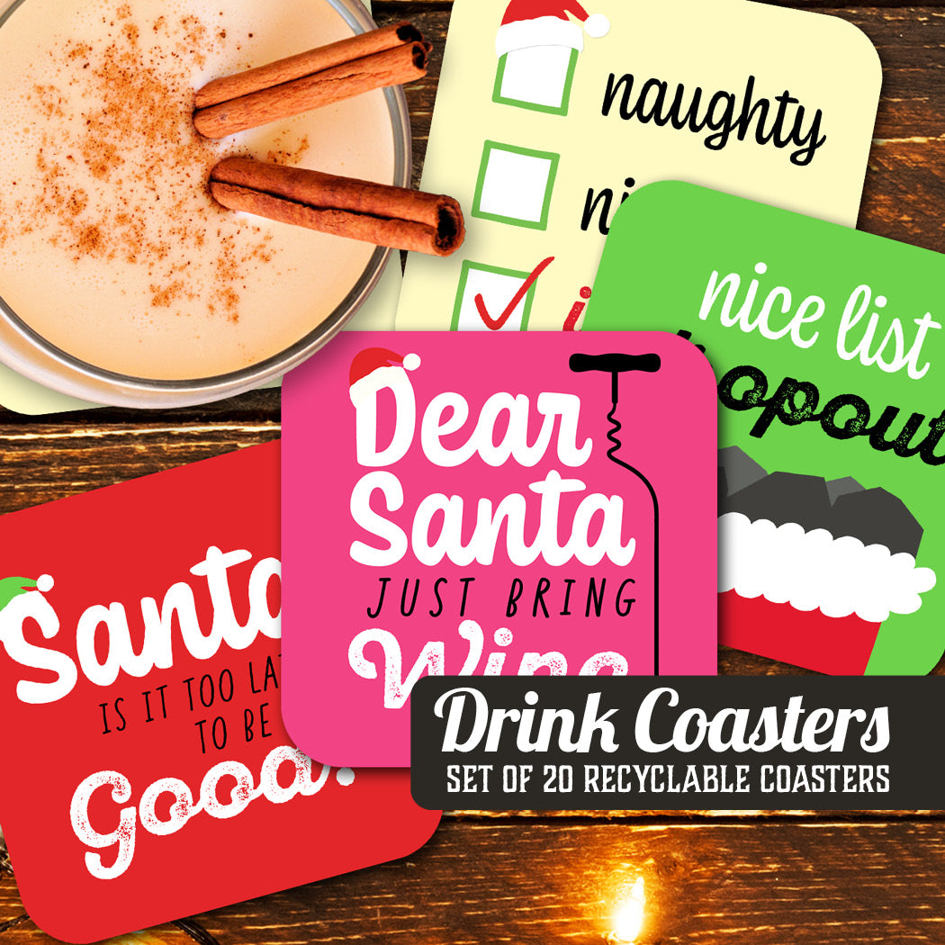 Coaster: Holiday, Christmas Satirical Set - Pack of 6