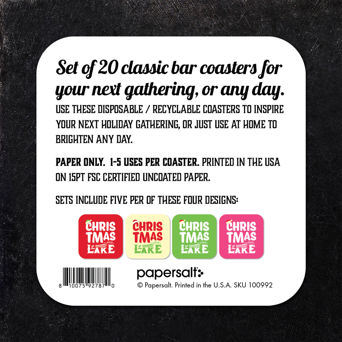 Coaster: Holiday, Christmas at the Lake Set - Pack of 6