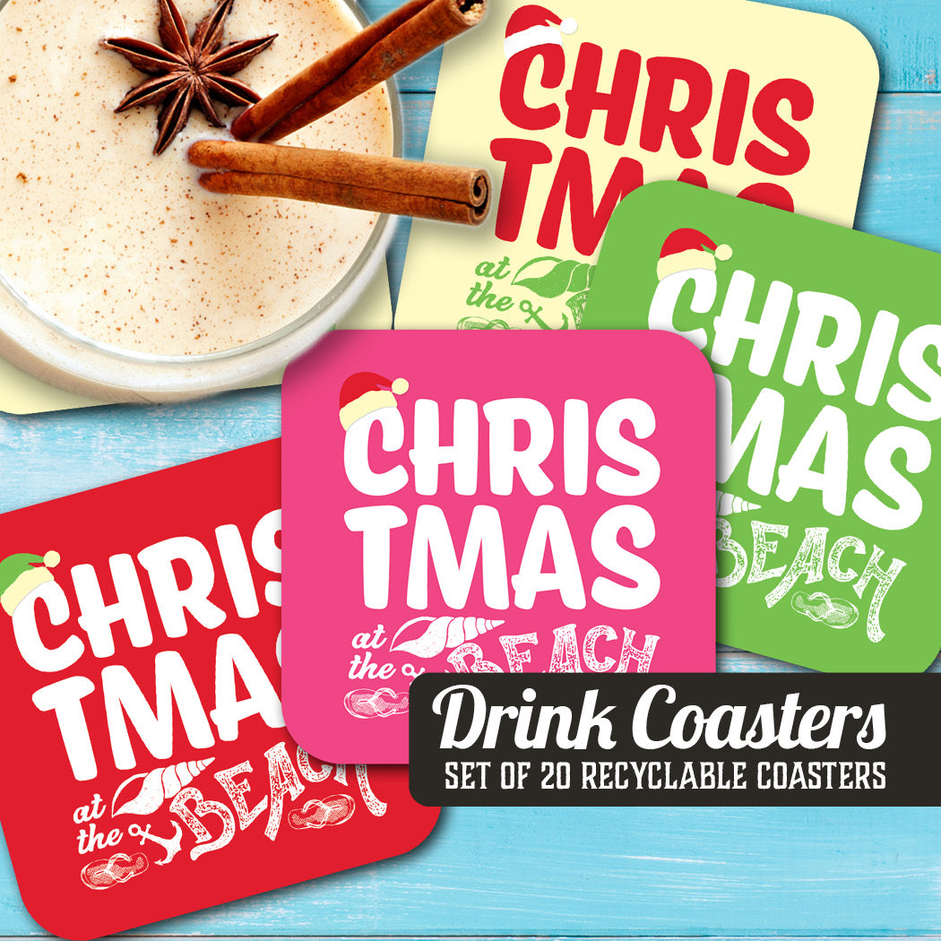 Coaster: Holiday, Christmas at the Beach Set - Pack of 6