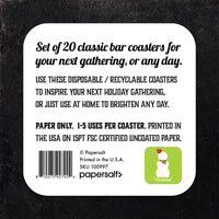 Coaster: Holiday, Christmas Feliz Navidad Snowman - Pack of 6